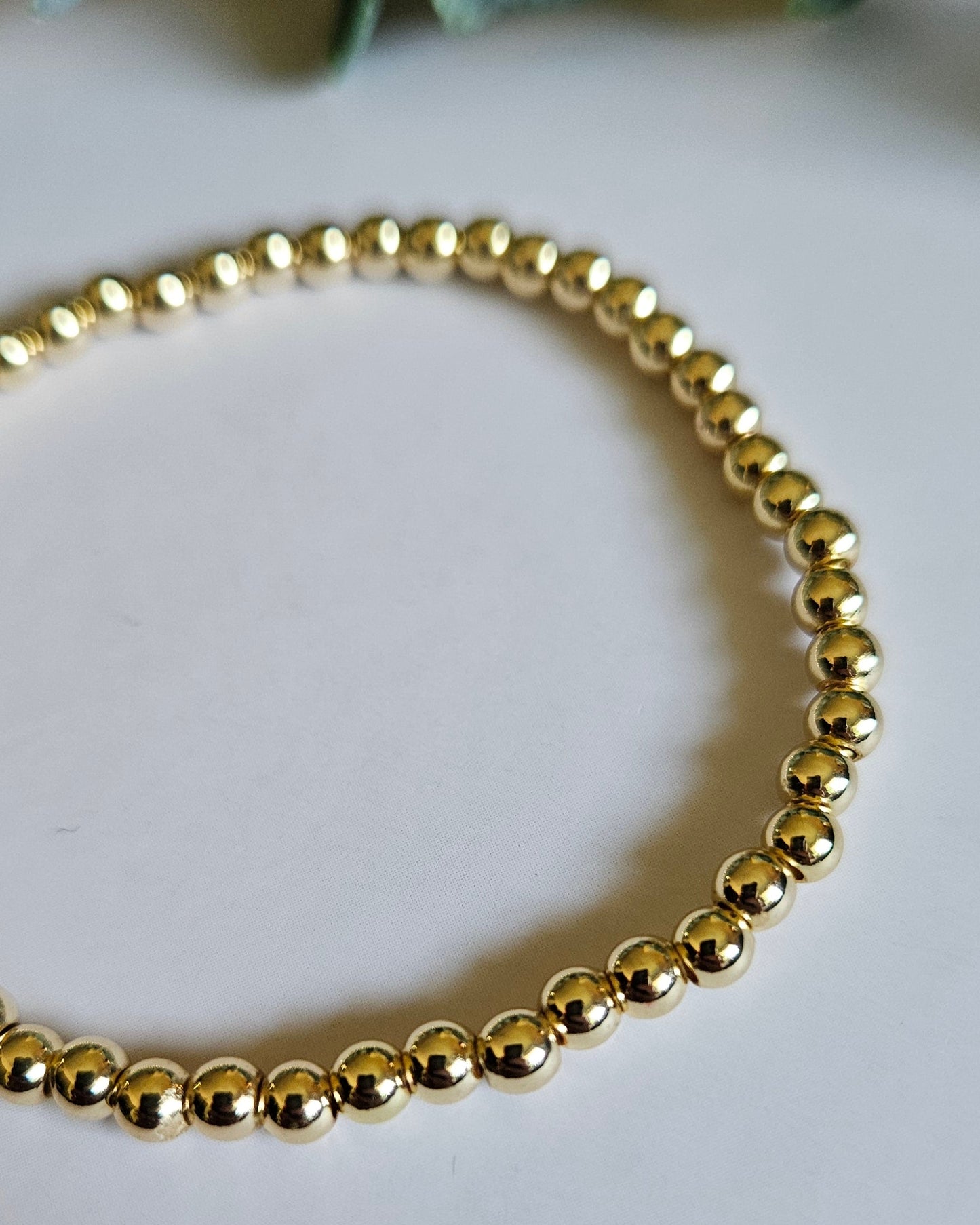 Gold beaded bracelet