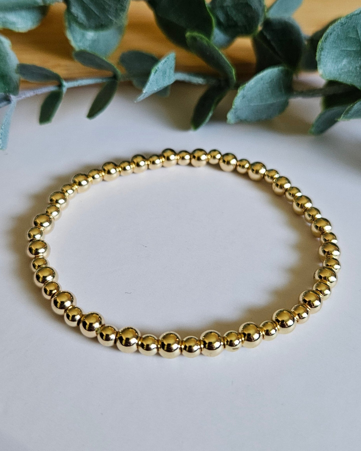 Golden Rhythm Bracelet | 14k Gold Plated Beads for Timeless Elegance