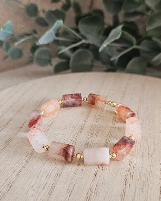 Red Hematoid Quartz Bracelet | Grounded Courage & Quiet Fire