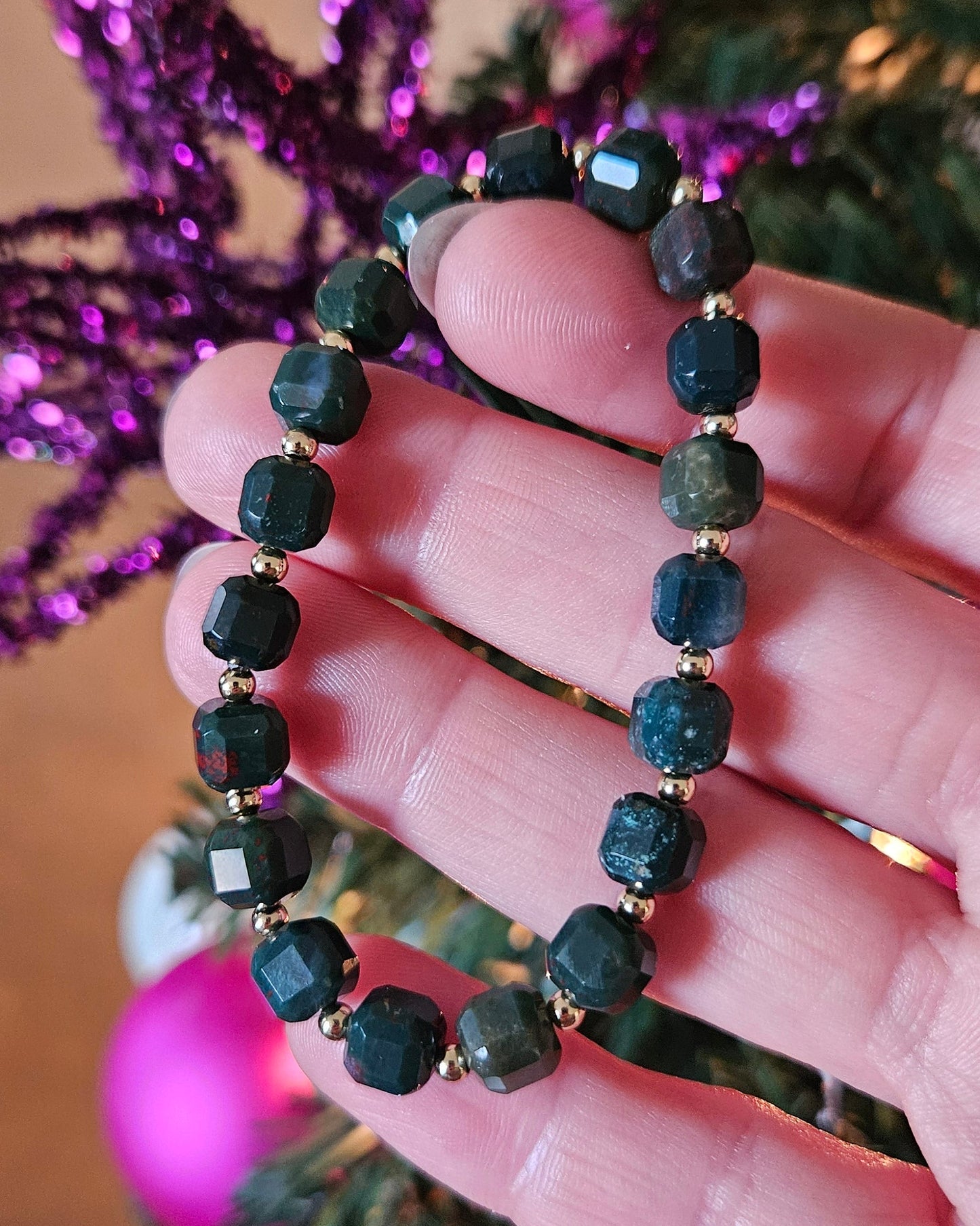 Winter Courage Bracelet | Bloodstone for Strength and Resilience