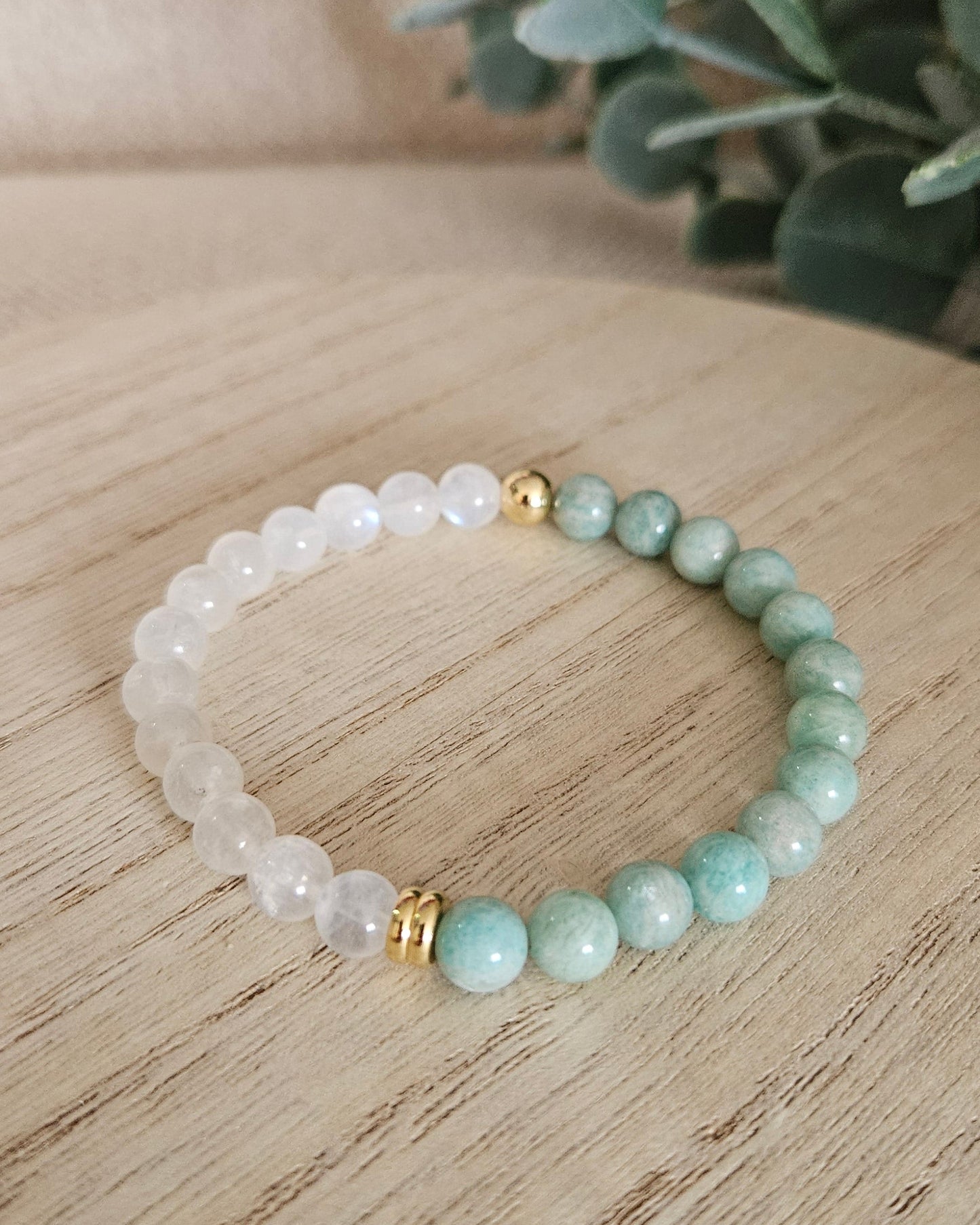 Moonstone & Amazonite Bracelet | Calm Flow & Emotional Balance