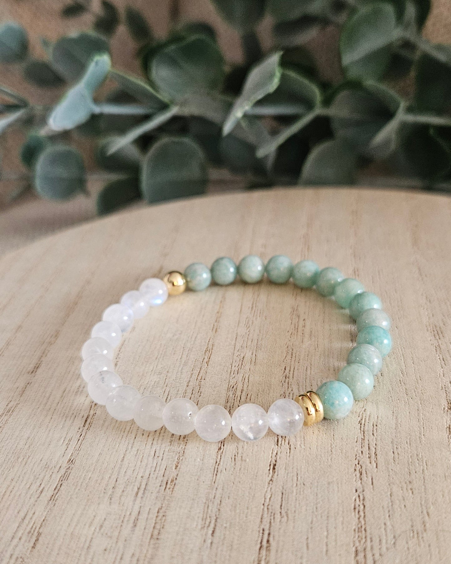 Moonstone & Amazonite Bracelet | Calm Flow & Emotional Balance