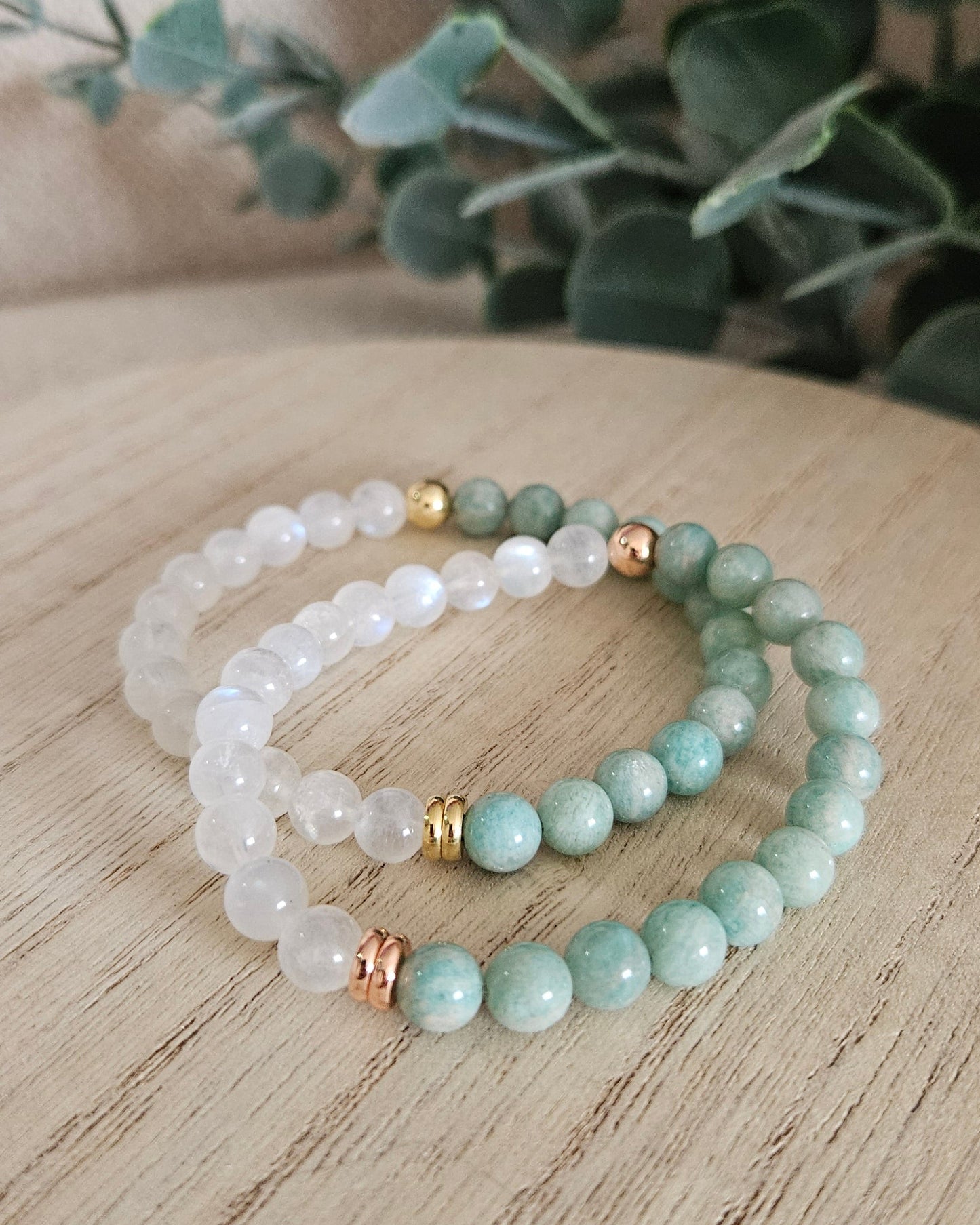 Moonstone & Amazonite Bracelet | Calm Flow & Emotional Balance