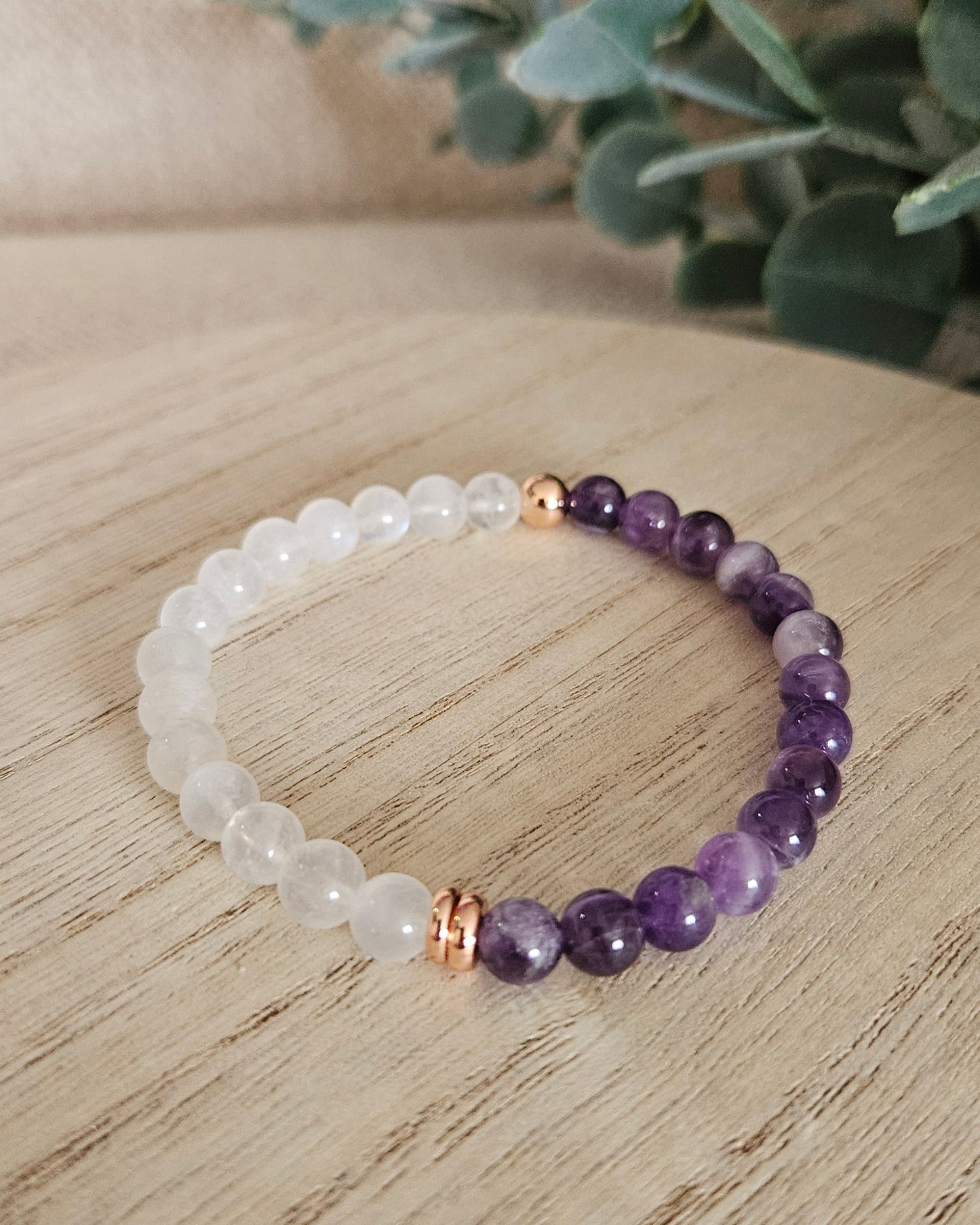 Moonstone & Amethyst Bracelet | Calm Insight & Gentle Clarity