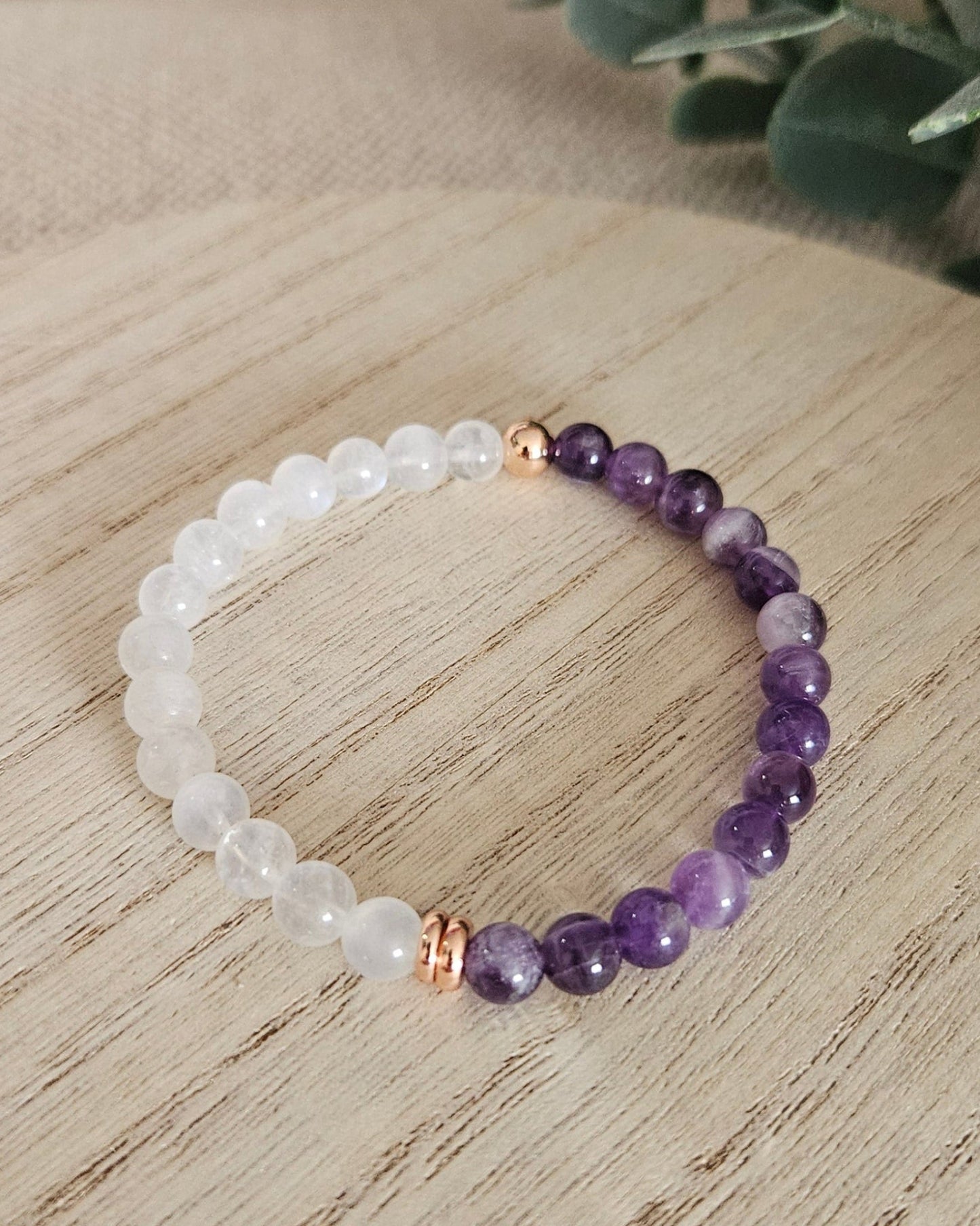 Moonstone & Amethyst Bracelet | Calm Insight & Gentle Clarity