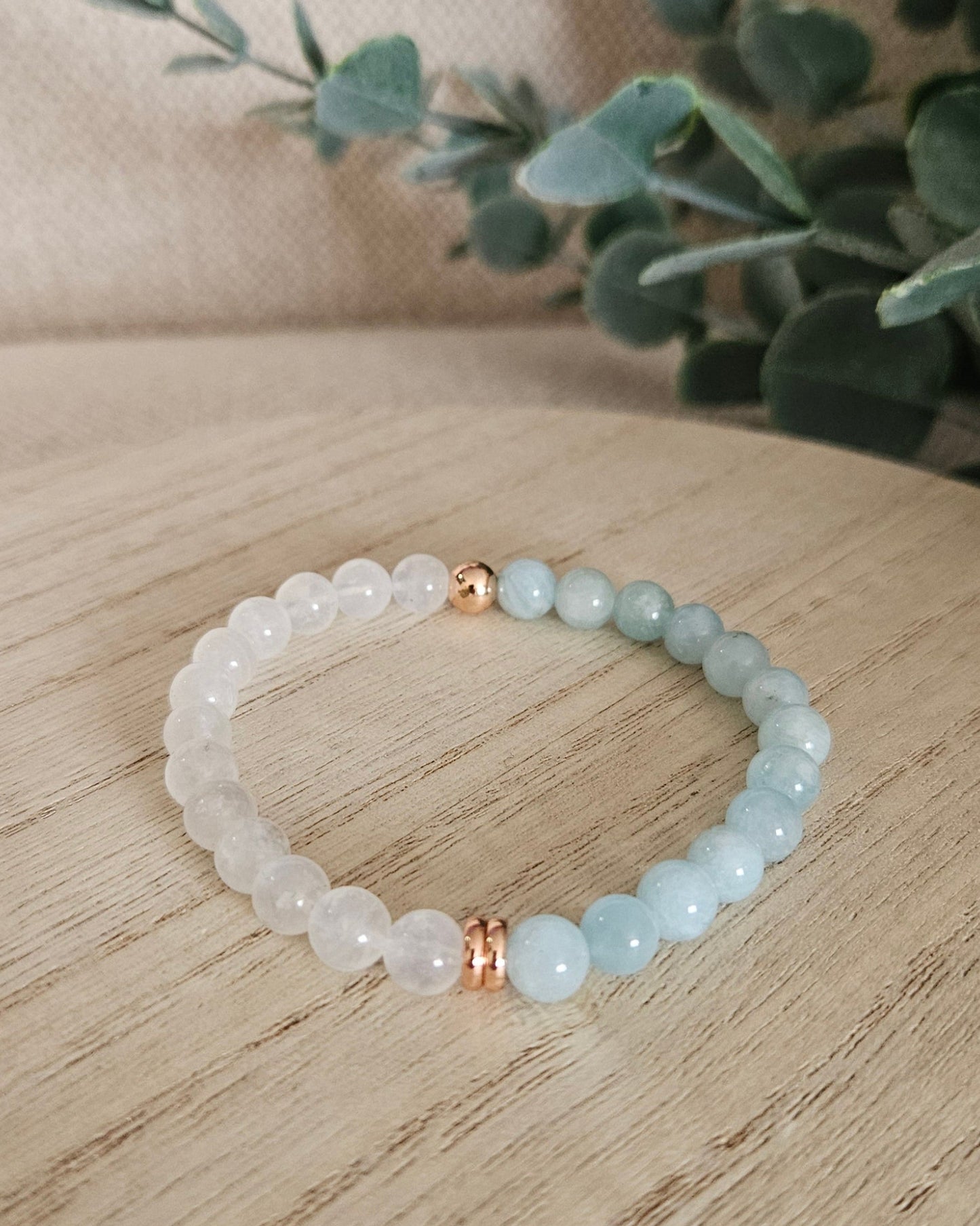 Moonstone & Aquamarine Bracelet | Calm Renewal & Gentle Strength