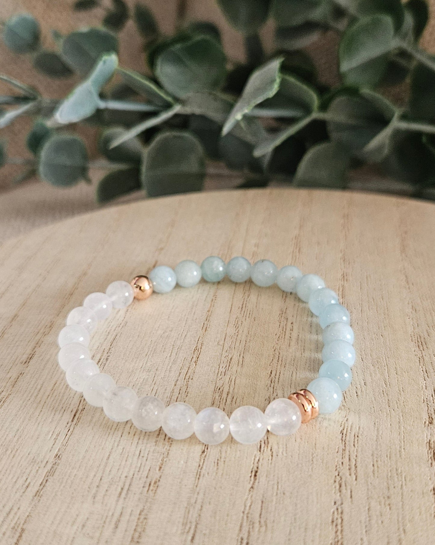 Moonstone & Aquamarine Bracelet | Calm Renewal & Gentle Strength
