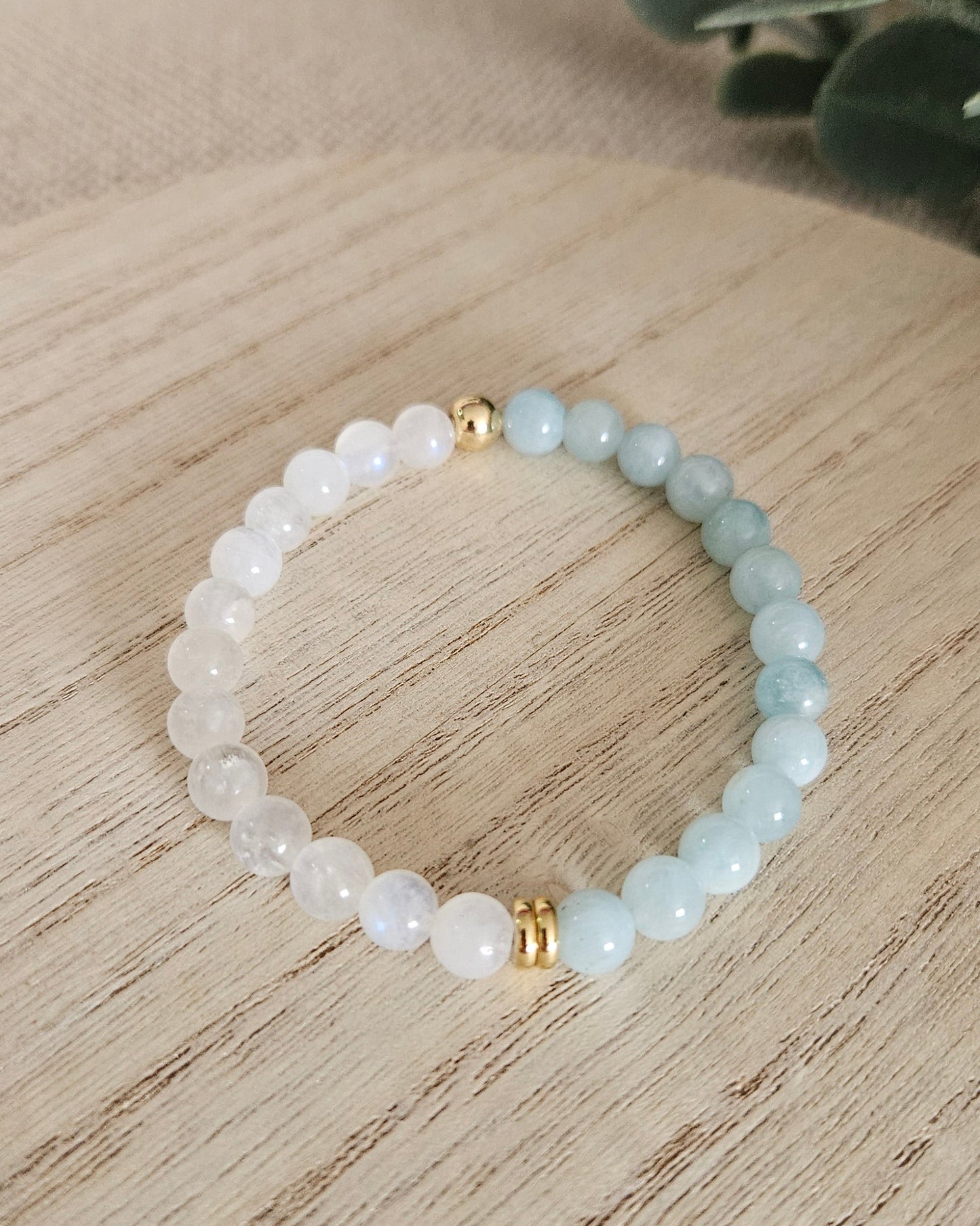 Moonstone & Aquamarine Bracelet | Calm Renewal & Gentle Strength