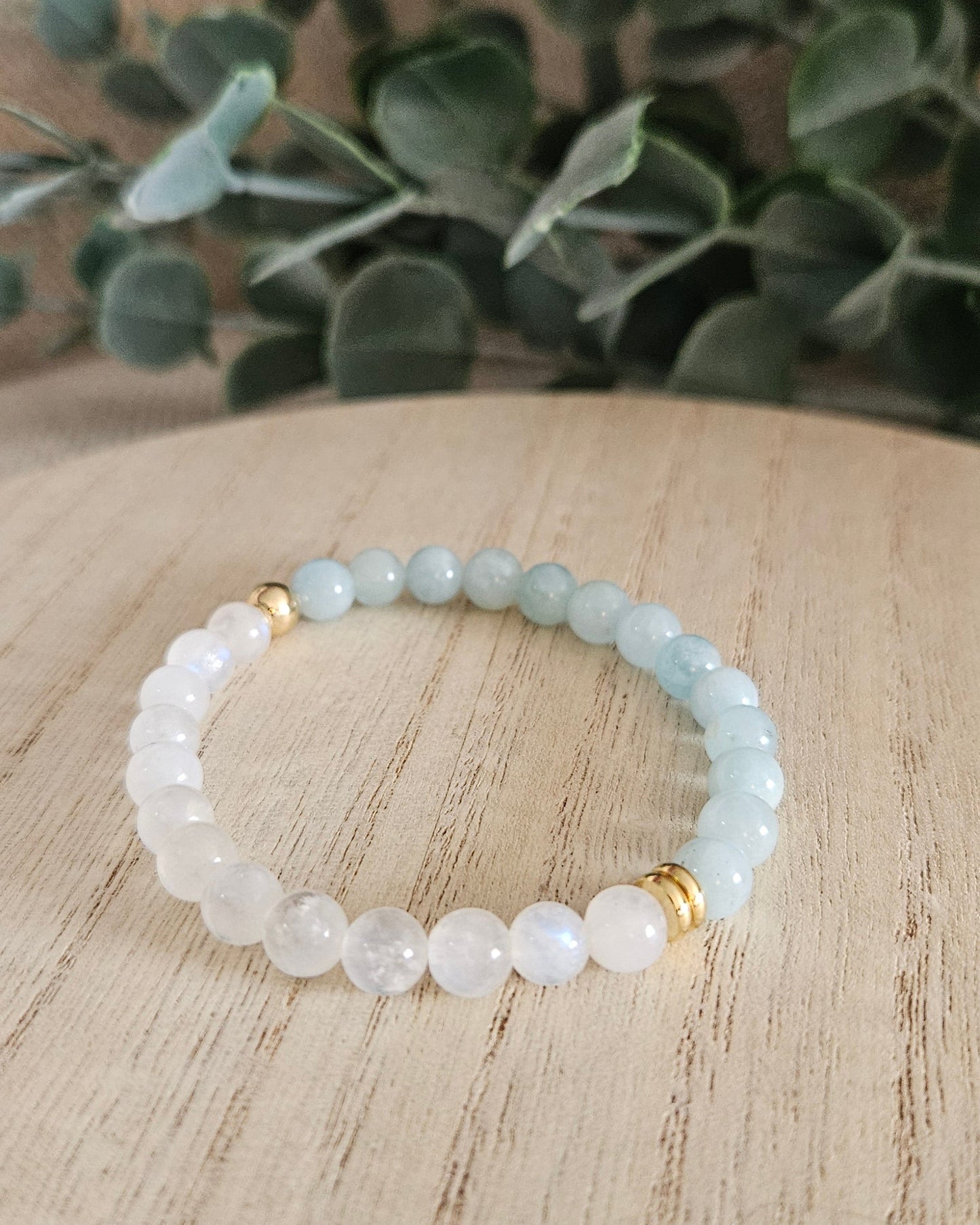 Moonstone & Aquamarine Bracelet | Calm Renewal & Gentle Strength