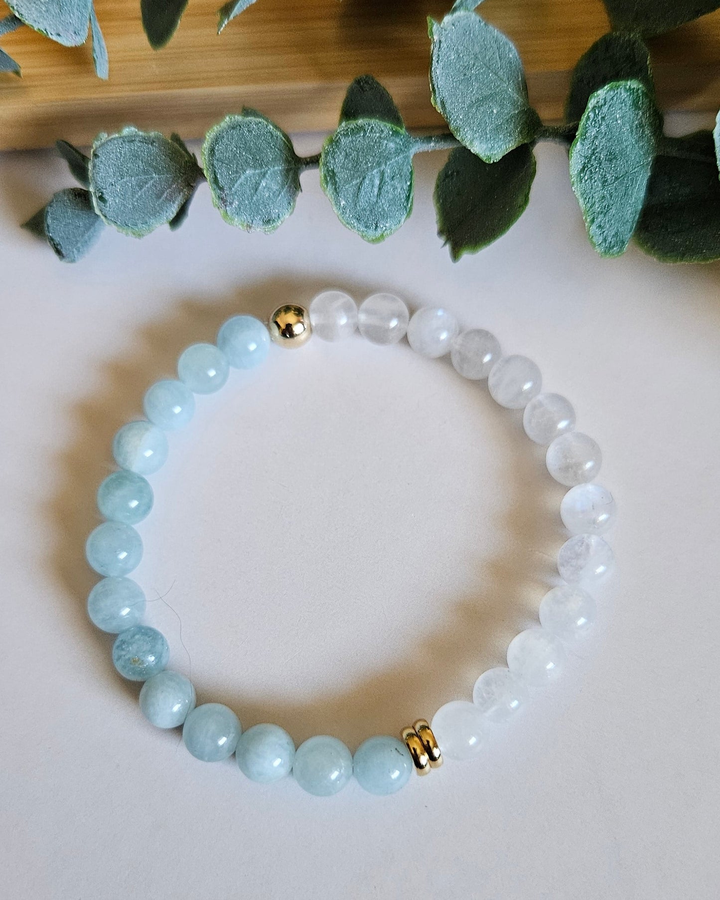 Lunar Tide Bracelet | Moonstone and Aquamarine for Calm and Renewal