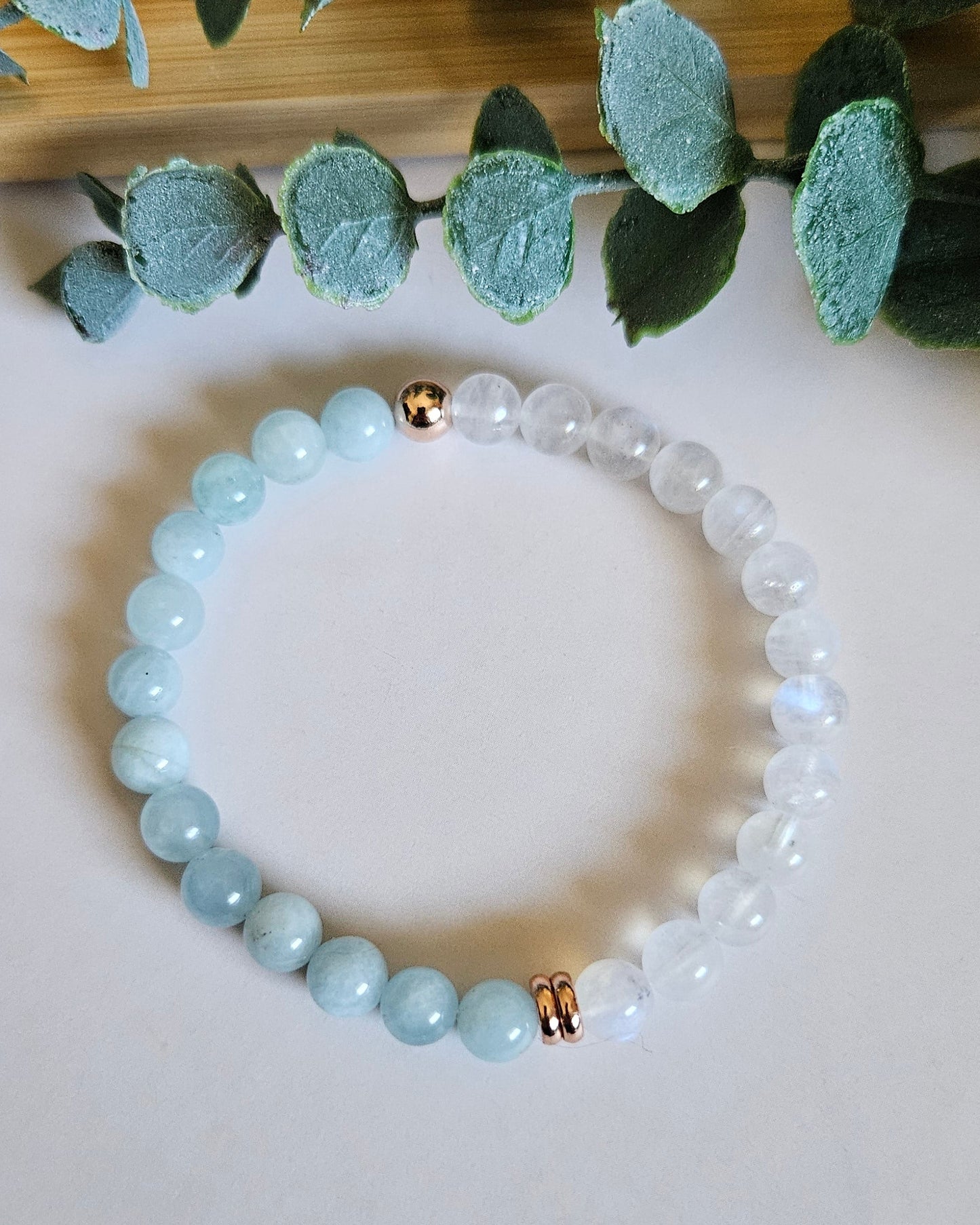 Lunar Tide Bracelet | Moonstone and Aquamarine for Calm and Renewal