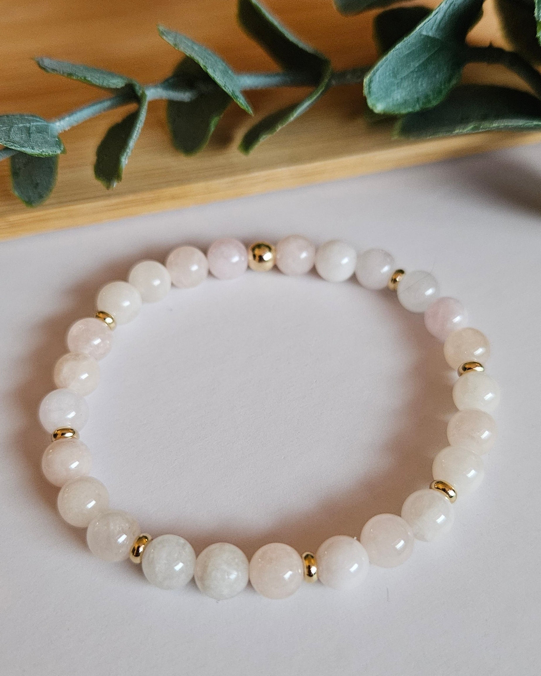 pink beaded bracelet