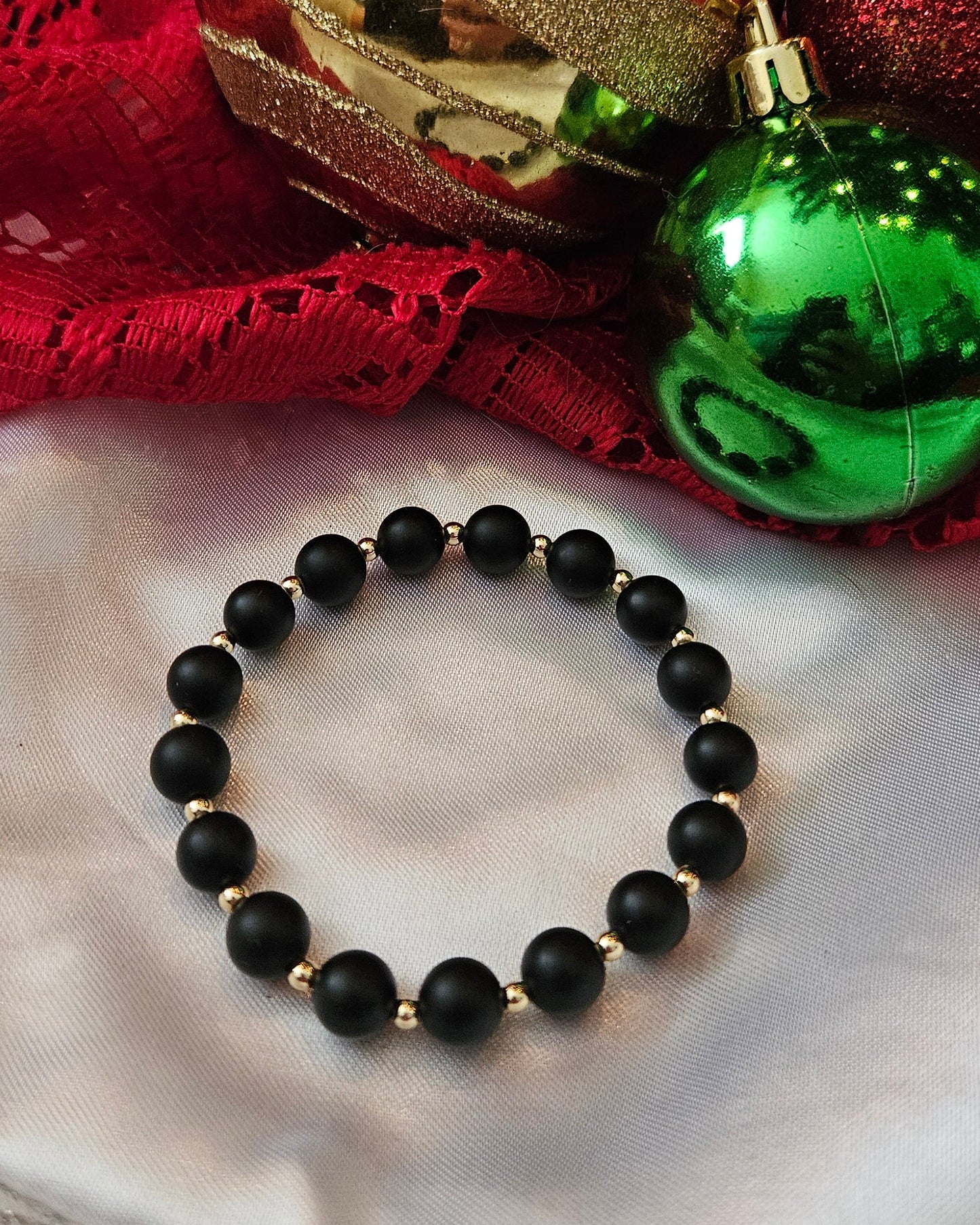 Silent Night Bracelet | Black Onyx for Strength and Protection