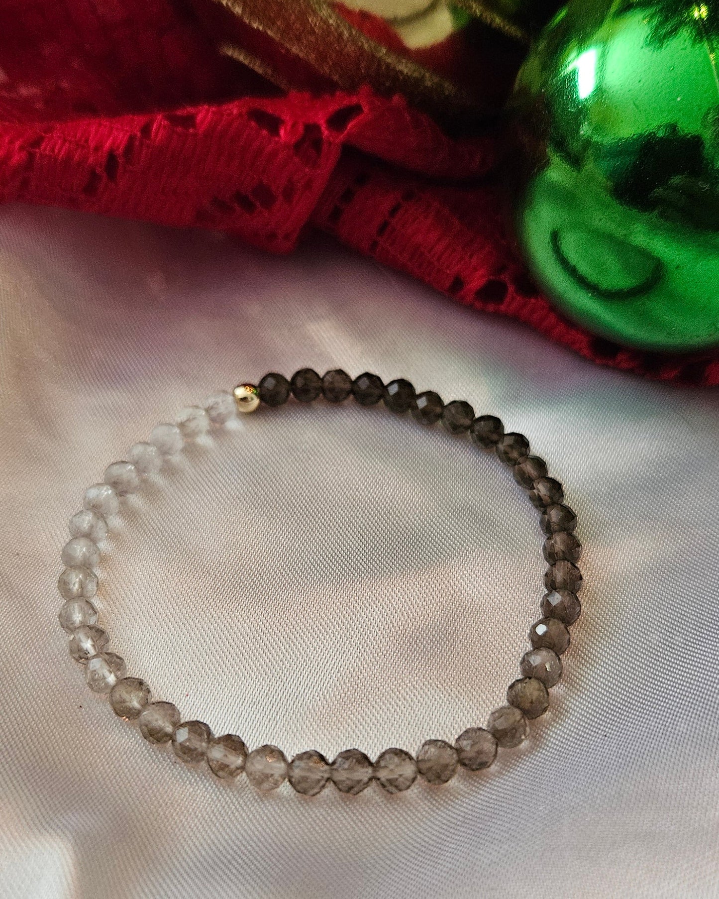 faceted bead bracelet
