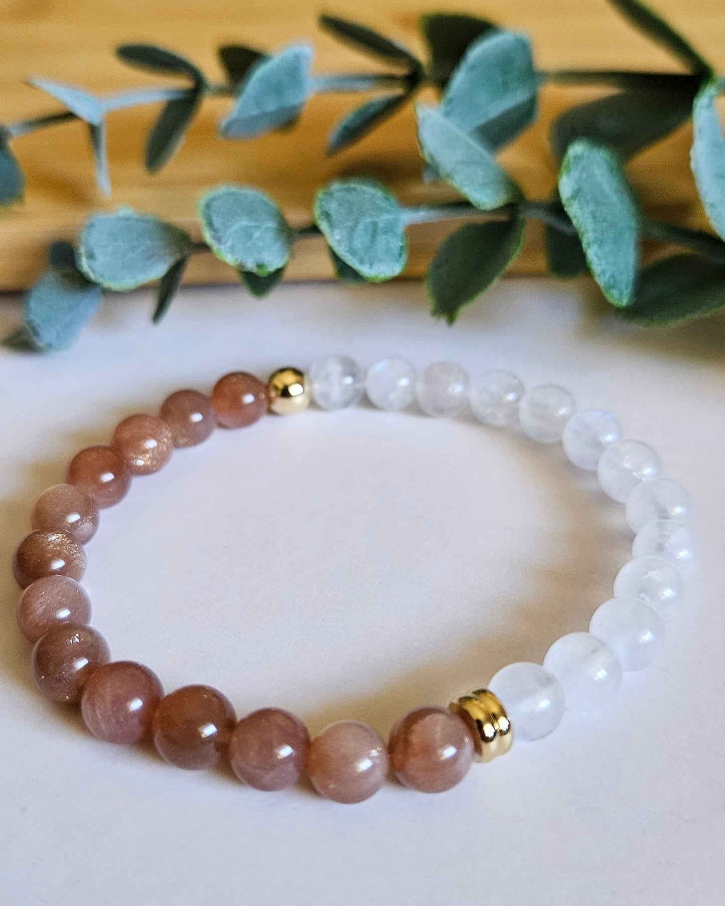 Sunlit Moon Bracelet | Sunstone and Moonstone for Joy and Intuition