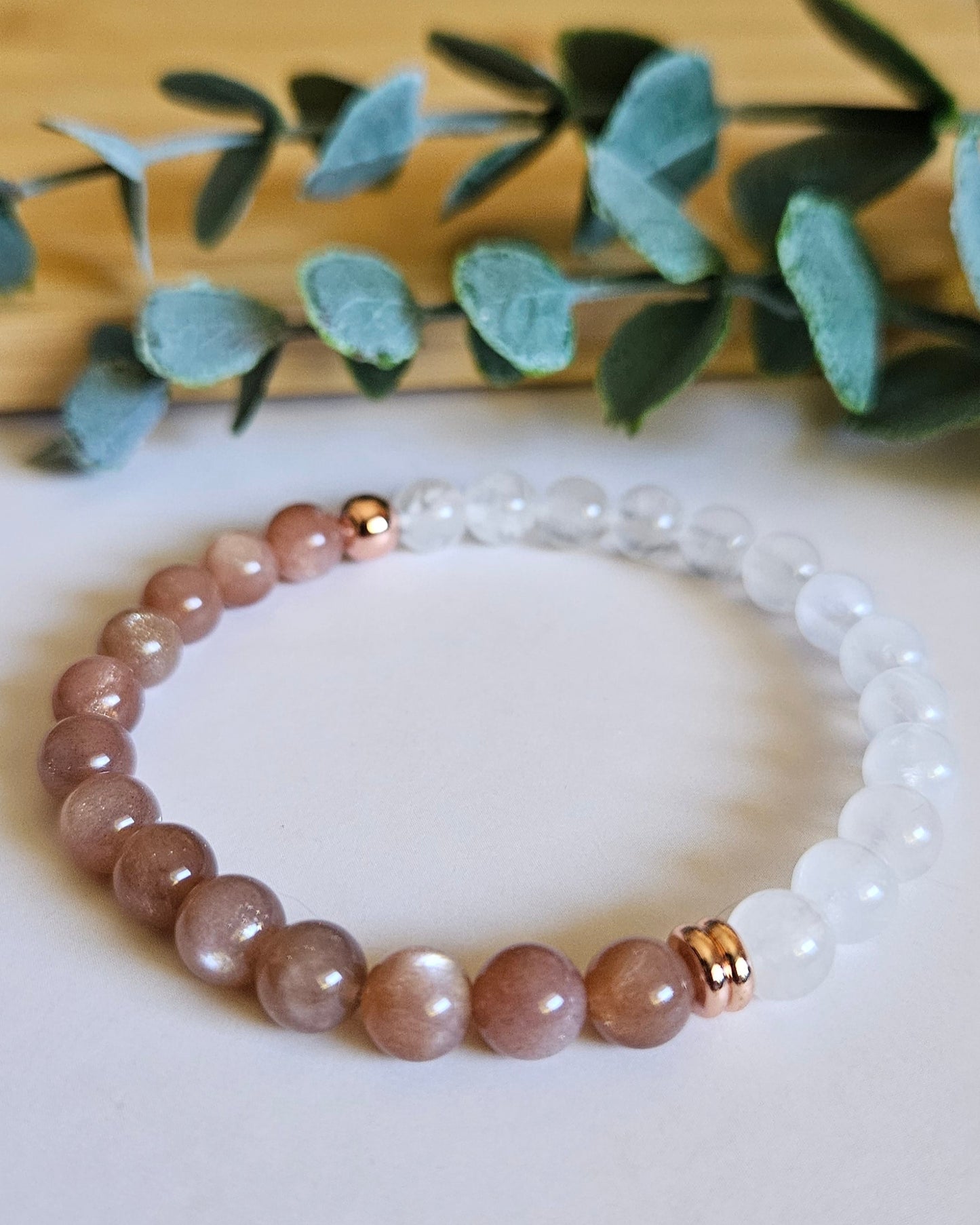 Sunlit Moon Bracelet | Sunstone and Moonstone for Joy and Intuition