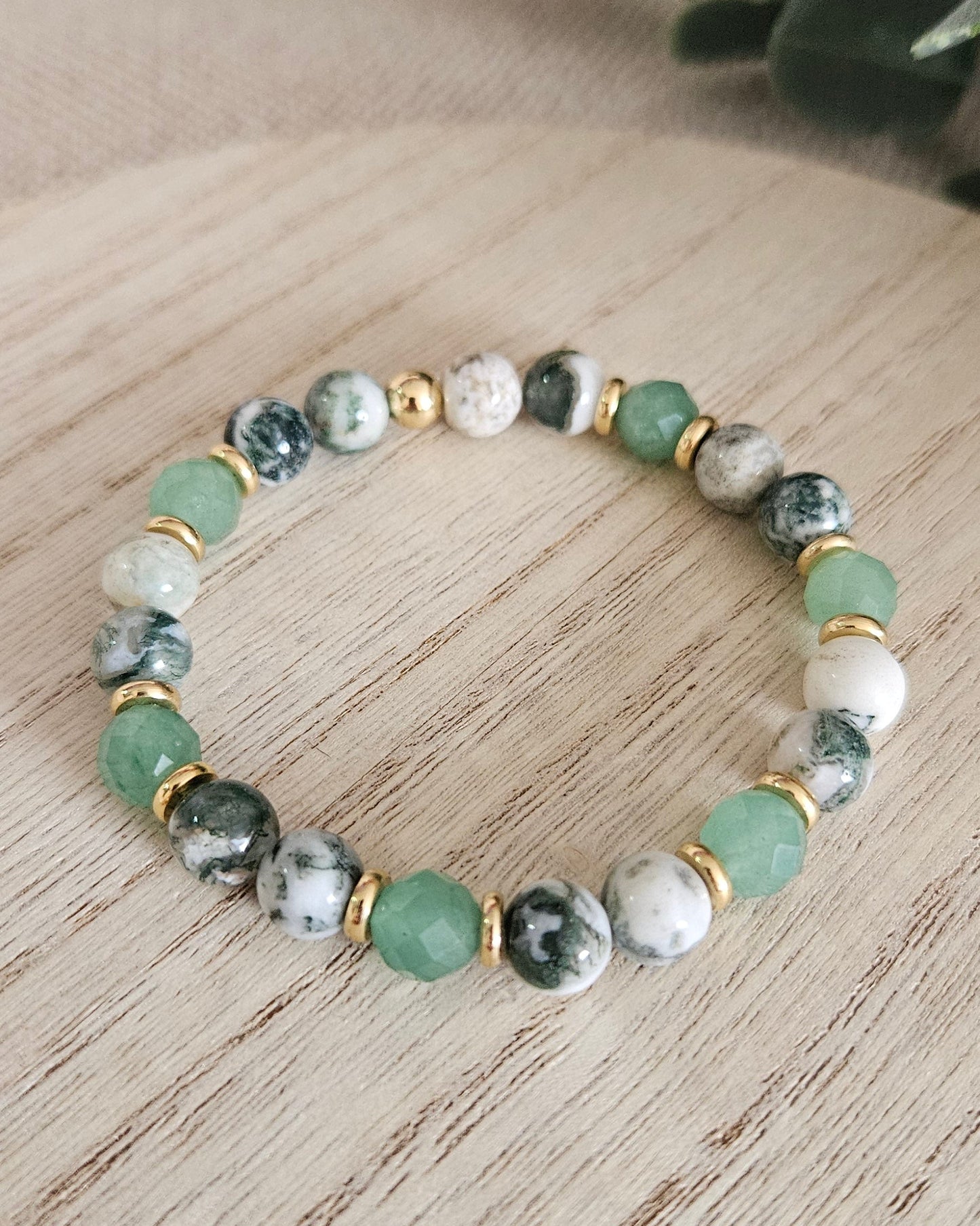 Green Aventurine & Tree Agate Bracelet | Gentle Growth & Rooted Renewal